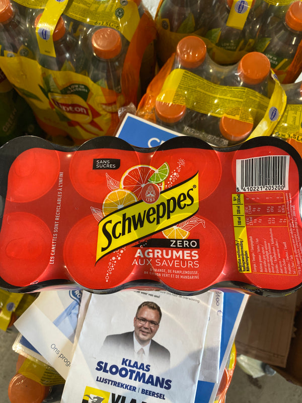 Schweppes Agrum' Zéro 33cl x8 BE