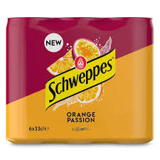 NEW Schweppes Orange Fruit de la Passion 33clx24