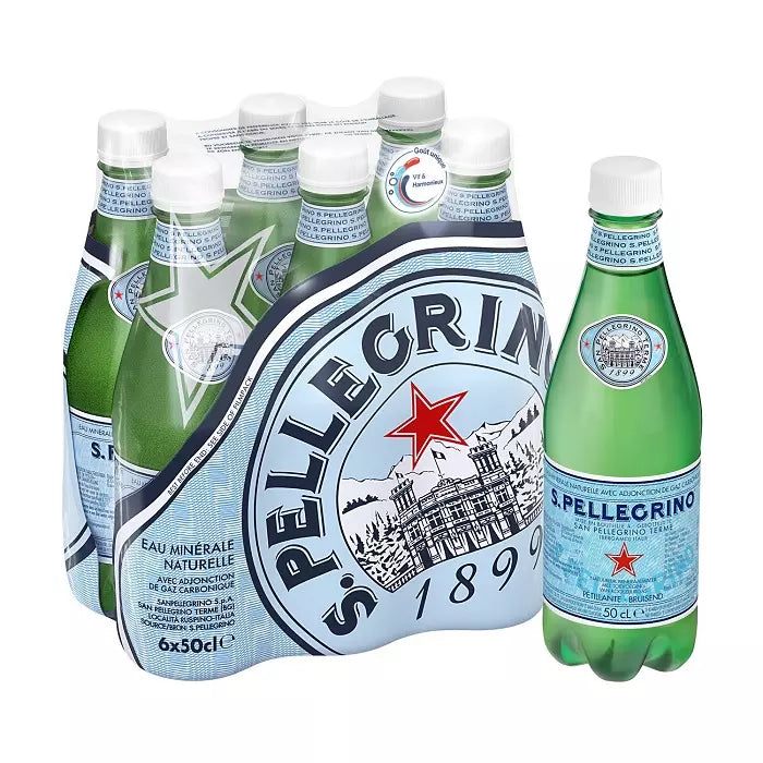 SAN PELLEGRINO - EAU GAZEUSE MINERALE NATURELLE 6 bouteilles de 50cl
