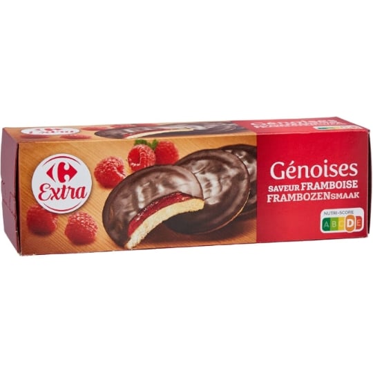 Génoises coeur framboise