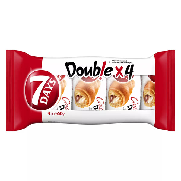 7Days Croissant à la crème cacao vanille x4