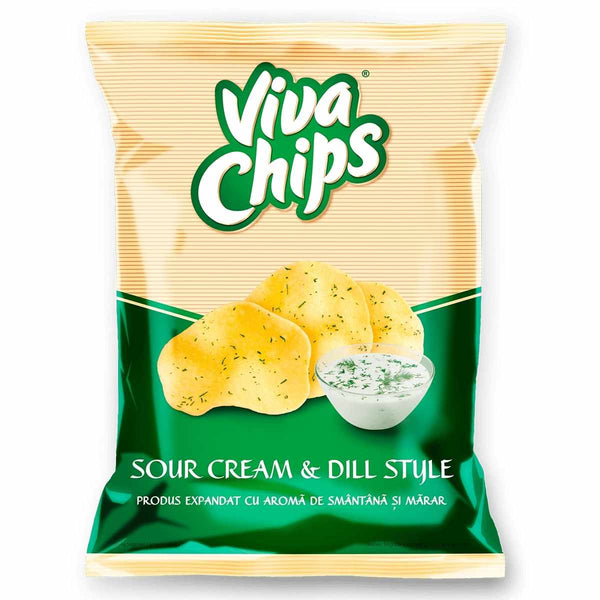 Chips Viva - Chips à la crème sure et à l'aneth - 100 g