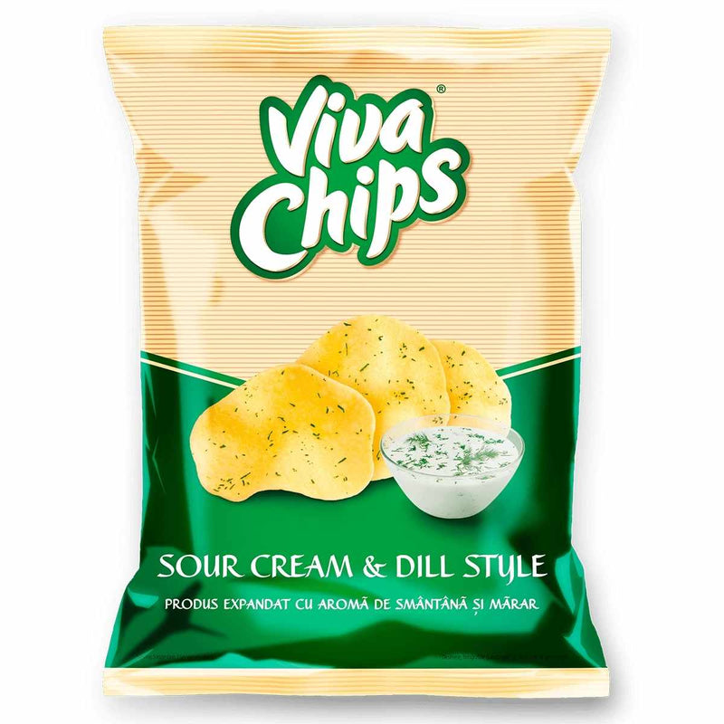 Chips Viva - Chips à la crème sure et à l'aneth - 100 g