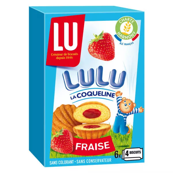 LU - GÂTEAUX MOELLEUX FOURRES FRAISE COQUELINE LULU 165g